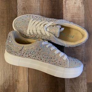 Betsy Johnson Sidny Rhinestones. Size 8M true to size. Worn once indoors.